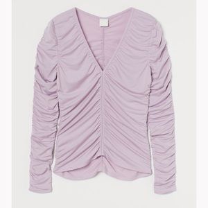New H&M ruched Lavender top